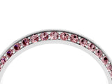 White gold Double Row Pavé Round Morganite Eternity Band with Channel Setting_10