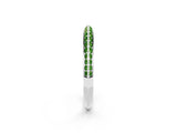White gold Double Row Pavé Round Peridot Eternity Band with Channel Setting_15