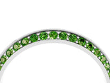 White gold Double Row Pavé Round Peridot Eternity Band with Channel Setting_22