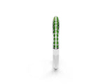 White gold Double Row Pavé Round Peridot Eternity Band with Channel Setting_32