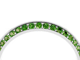 White gold Double Row Pavé Round Peridot Eternity Band with Channel Setting_34