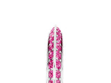 White gold Double Row Pavé Round Pink Sapphire Eternity Band with Channel Setting_42