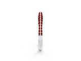 White gold Double Row Pavé Round Ruby Eternity Band with Channel Setting_17