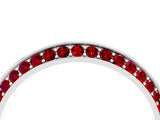 White gold Double Row Pavé Round Ruby Eternity Band with Channel Setting_22