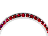 White gold Double Row Pavé Round Ruby Eternity Band with Channel Setting_34