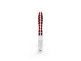 White gold Double Row Pavé Round Ruby Eternity Band with Channel Setting_8