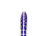White gold Double Row Pavé Round Tanzanite Eternity Band with Channel Setting_18