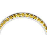 White gold Double Row Pavé Round Yellow Sapphire Eternity Band with Channel Setting_40