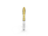 White gold Double Row Pavé Round Yellow Sapphire Eternity Band with Channel Setting_43