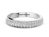 White gold Double Row Round Diamond Channel Set Eternity Band_29