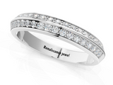 White gold Double Row Round Diamond Channel Set Eternity Band_30
