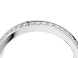 White gold Double Row Round Diamond Channel Set Eternity Band_33