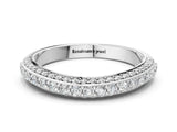 White gold Double Row Round Diamond Pavé Curved Band_2