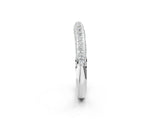 White gold Double Row Round Diamond Pavé Curved Band_4