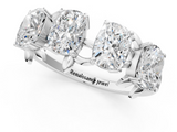 White gold Elongated Cushion Diamond 4-Stone Band with Nature-Inspired Prong Setting_45