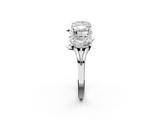 White gold Elongated Cushion Diamond 4-Stone Band with Nature-Inspired Prong Setting_46