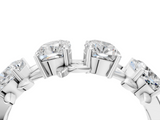 White gold Elongated Cushion Diamond 4-Stone Band with Nature-Inspired Prong Setting_48