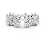 White gold Elongated Cushion Diamond 4-Stone Band with Nature-Inspired Prong Setting_49