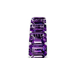 White gold Emerald Cut Amethyst Eternity Band with Shared Prong Setting_11