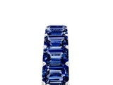 White gold Emerald Cut Blue Sapphire Eternity Band with Shared Prong Setting_11