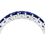 White gold Emerald Cut Blue Sapphire Prong-Set Eternity Band_10