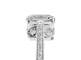 White gold Emerald Cut Cathedral Pave Diamond Engagement Ring with Six-Prong Setting_37