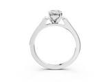 White gold Emerald Cut Channel Set Solitaire Engagement Ring with Four-Prong Setting_211