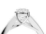 White gold Emerald Cut Channel Set Solitaire Ring with Four-Prong Setting_10
