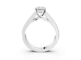 White gold Emerald Cut Channel Set Solitaire Ring with Four-Prong Setting_9