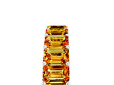 White gold Emerald Cut Citrine Eternity Band with Shared Prong Setting_11