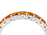 White gold Emerald Cut Citrine Prong-Set Eternity Band_10