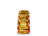White gold Emerald Cut Citrine Prong-Set Eternity Band_11