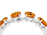 White gold Emerald Cut Citrine Prong-Set Half Eternity Band_22