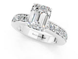 White gold Emerald Cut Cut Channel Set Diamond Engagement Ring with Four-Prong Setting_1