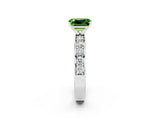 White gold Emerald Cut Cut Channel Set Diamond Engagement Ring with Four-Prong Setting_2