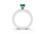 White gold Emerald Cut Cut Channel Set Diamond Engagement Ring with Four-Prong Setting_3