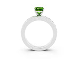 White gold Emerald Cut Cut Channel Set Diamond Engagement Ring with Four-Prong Setting_3
