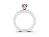 White gold Emerald Cut Cut Channel Set Diamond Engagement Ring with Four-Prong Setting_3