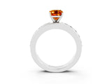 White gold Emerald Cut Cut Channel Set Diamond Engagement Ring with Four-Prong Setting_3