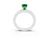 White gold Emerald Cut Cut Channel Set Diamond Engagement Ring with Four-Prong Setting_3