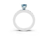 White gold Emerald Cut Cut Channel Set Diamond Engagement Ring with Four-Prong Setting_3