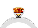 White gold Emerald Cut Cut Channel Set Diamond Engagement Ring with Four-Prong Setting_4