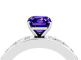 White gold Emerald Cut Cut Channel Set Diamond Engagement Ring with Four-Prong Setting_4