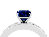 White gold Emerald Cut Cut Channel Set Diamond Engagement Ring with Four-Prong Setting_4