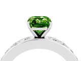 White gold Emerald Cut Cut Channel Set Diamond Engagement Ring with Four-Prong Setting_4