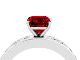 White gold Emerald Cut Cut Channel Set Diamond Engagement Ring with Four-Prong Setting_4