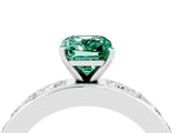 White gold Emerald Cut Cut Channel Set Diamond Engagement Ring with Four-Prong Setting_4
