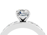 White gold Emerald Cut Cut Channel Set Diamond Engagement Ring with Four-Prong Setting_4