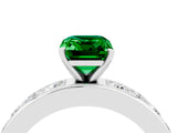 White gold Emerald Cut Cut Channel Set Diamond Engagement Ring with Four-Prong Setting_4
