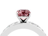 White gold Emerald Cut Cut Channel Set Diamond Engagement Ring with Four-Prong Setting_4